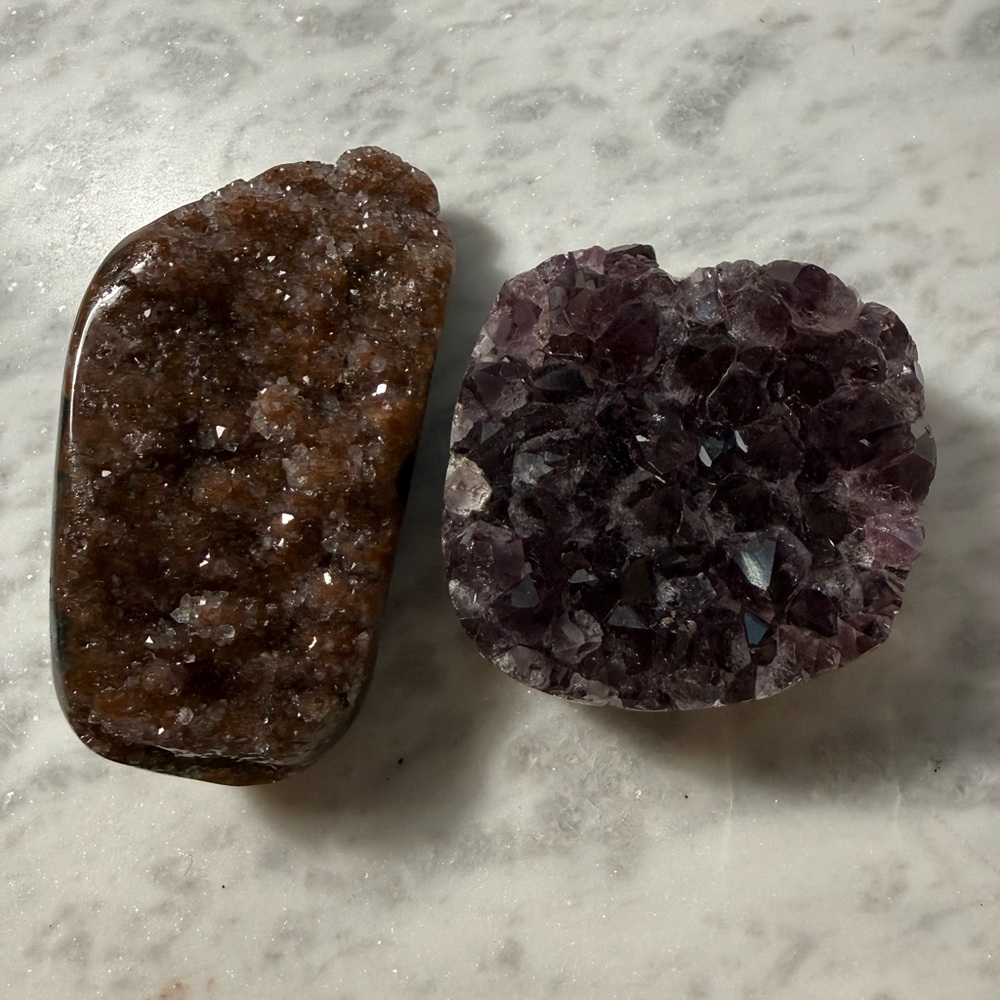 Two Piece amethyst Crystal Specimens